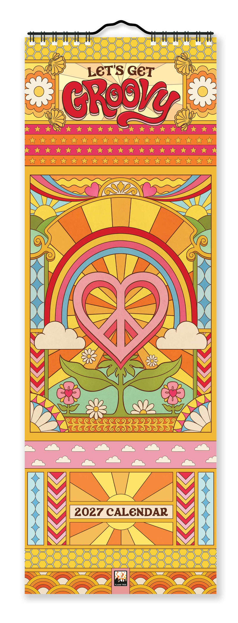 Dreamadelic: Groovy Slim Calendar 2027 (Art Calendar)