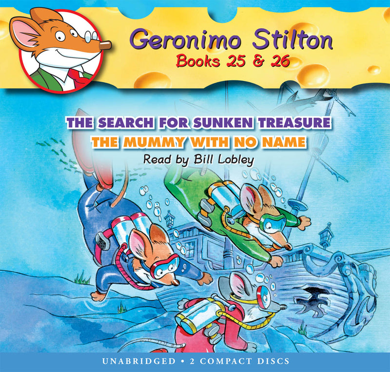 Geronimo Stilton #25-26: The Search for Sunken Treasure / The Mummy With No Name - Audio Library Edition
