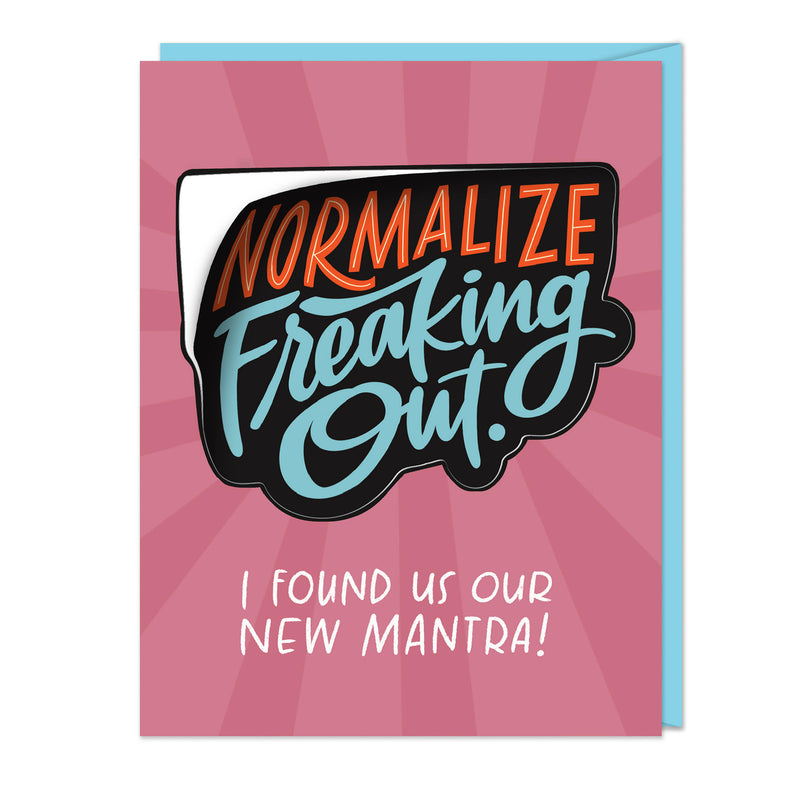 Freaking Out Sticker Card