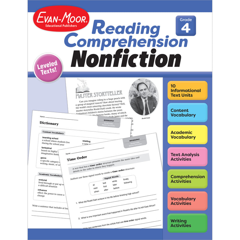 Reading Comprehension, Nonfiction, Grade 4