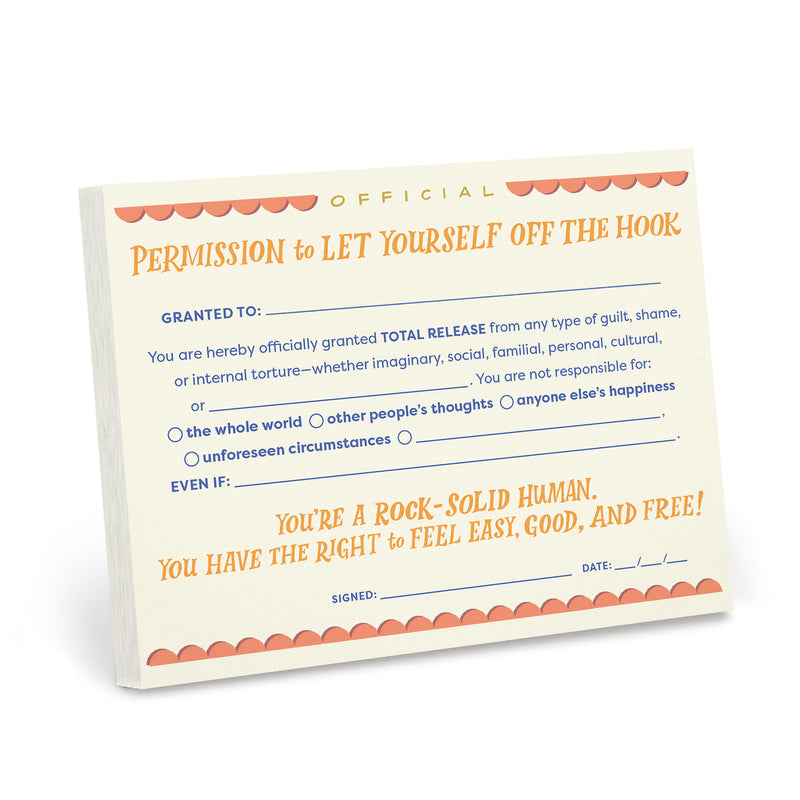 Permission to Let Yourself Off the Hook Notepad