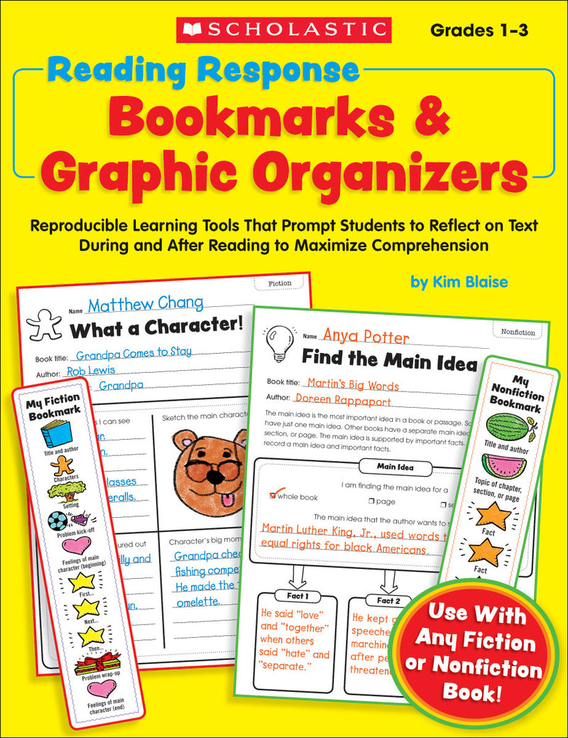 Reading Response Bookmarks & Graphic Organizers