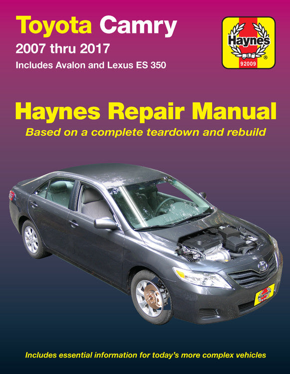 Toyota Camry 2007 thru 2017 - Includes Avalon and Lexus ES 350