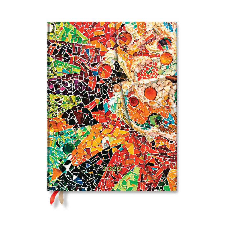 Paperblanks | 2026 Gaudi's Sun | Gaudi's Mosaics | 12-Month Planner | Ultra | Day-at-a-Time | Wrap | 416 Pg | 80 GSM