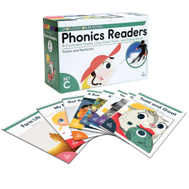 Phonics Readers Set C: R-Controlled Vowels, Long Vowel Teams, and Ending Blends