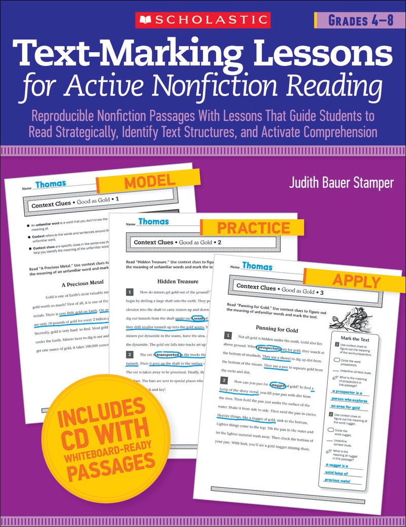 Text-Marking Lessons for Active Nonfiction Reading: Grades 4–8