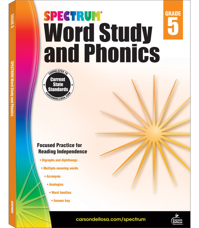Spectrum Word Study and Phonics, Grade 5