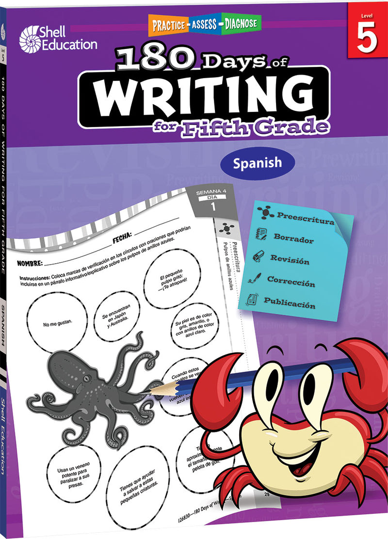 180 Days: Writing for Fifth Grade: Practice, Assess, Diagnose