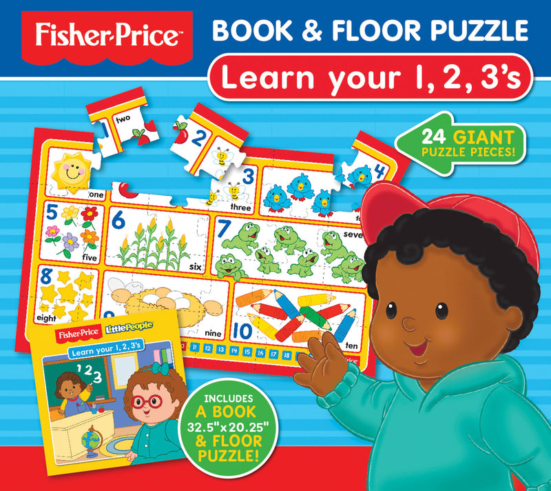Fisher-Price Book & Floor Puzzle: Learn Your 1, 2, 3's