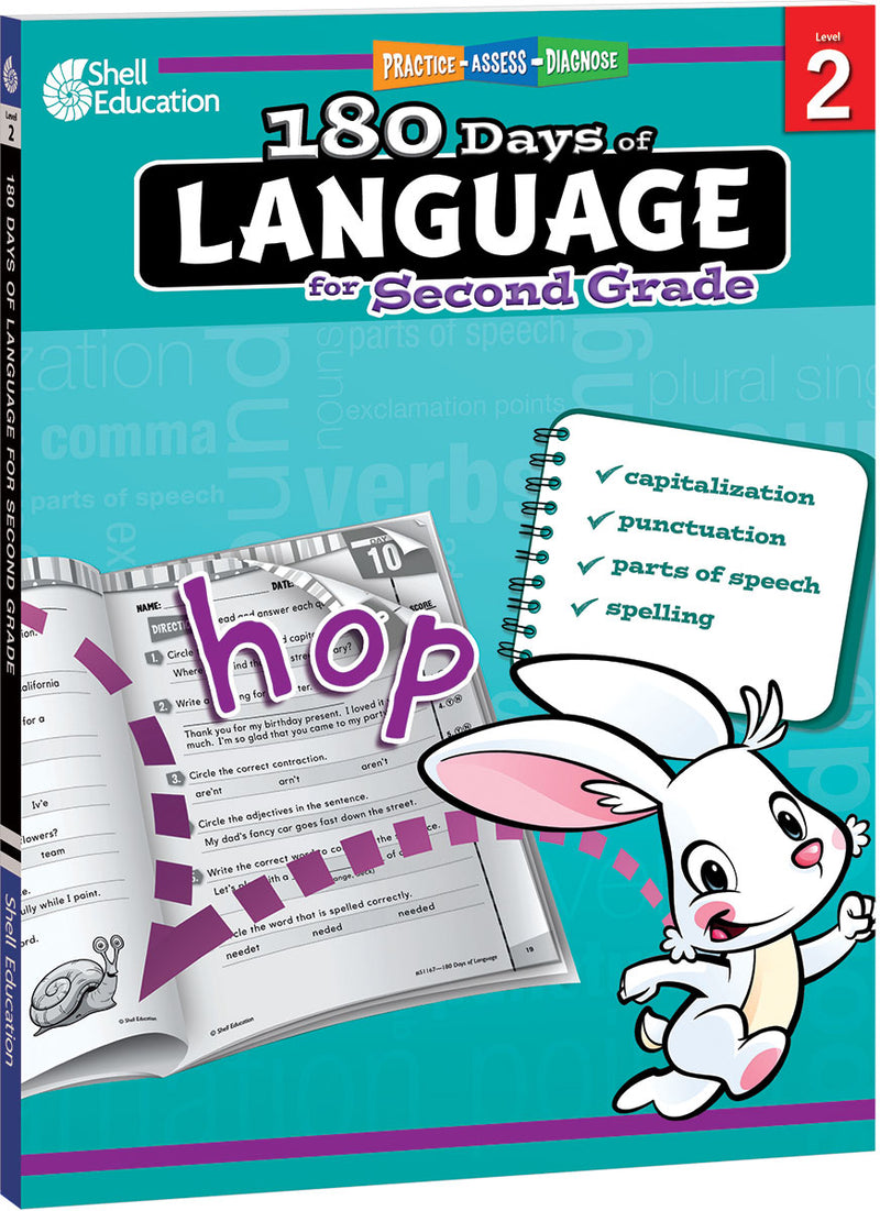 180 Days: Language for Second Grade: Practice, Assess, Diagnose