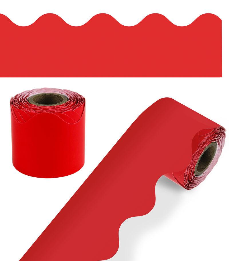 Red Scalloped Bulletin Board Borders