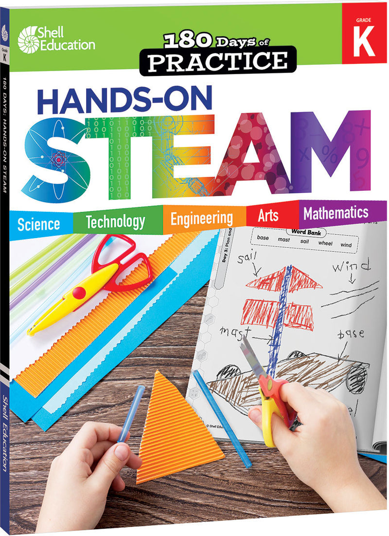 180 Days: Hands-On STEAM for Grade K: Practice, Assess, Diagnose