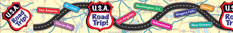 USA Road Trip Borders with Corners