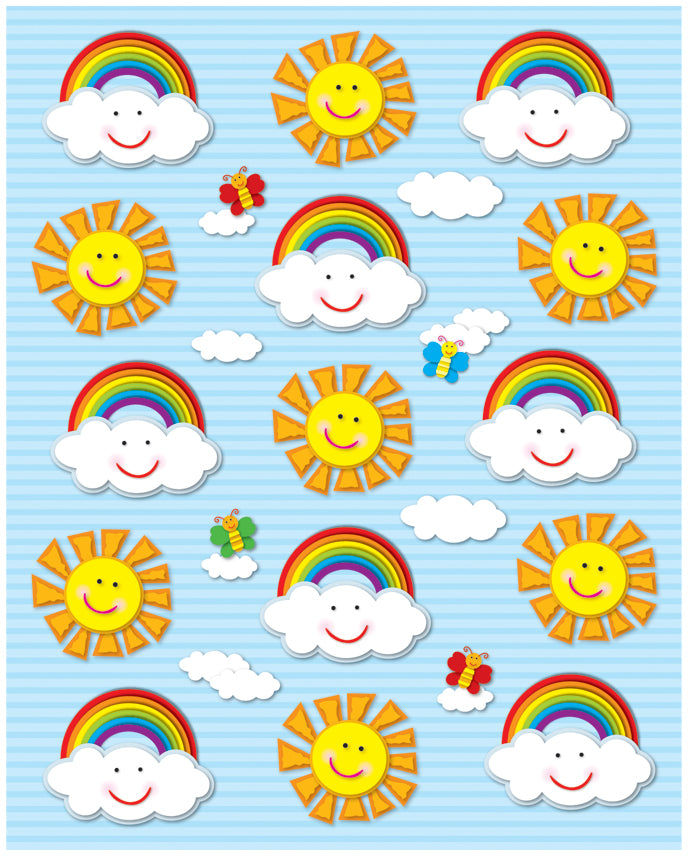 Suns & Rainbows Shape Stickers