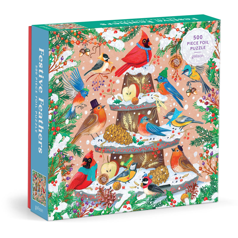 Festive Feathers 500 Piece Foil Puzzle