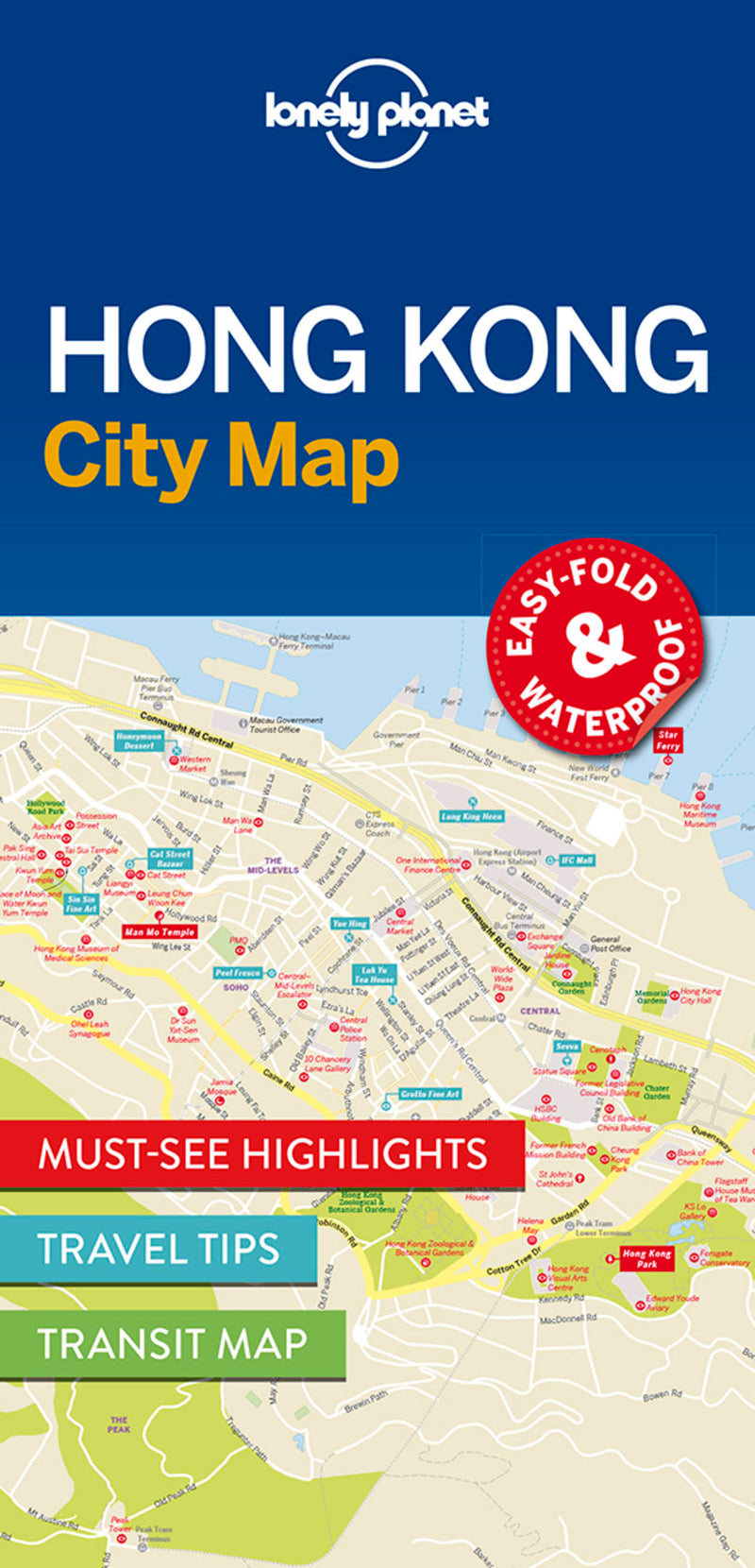 Lonely Planet Hong Kong City Map
