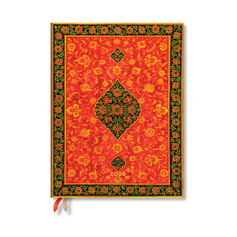 Paperblanks | 2026 Layla | Persian Poetry | 12-Month Planner | Ultra | Vertical | Elastic Band | 160 Pg | 100 GSM