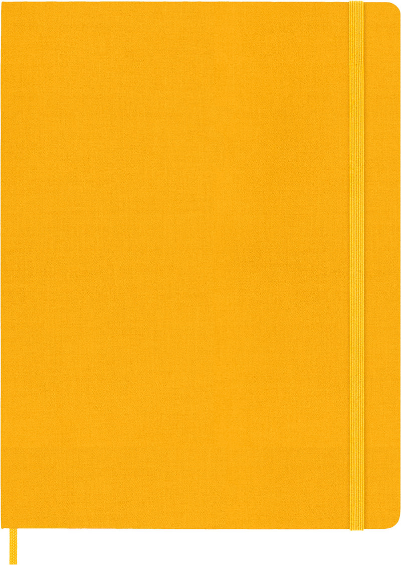 Moleskine Classic Notebook, Extra Large, Ruled, Orange Yellow, Silk Hard Cover (7.5 x 10)