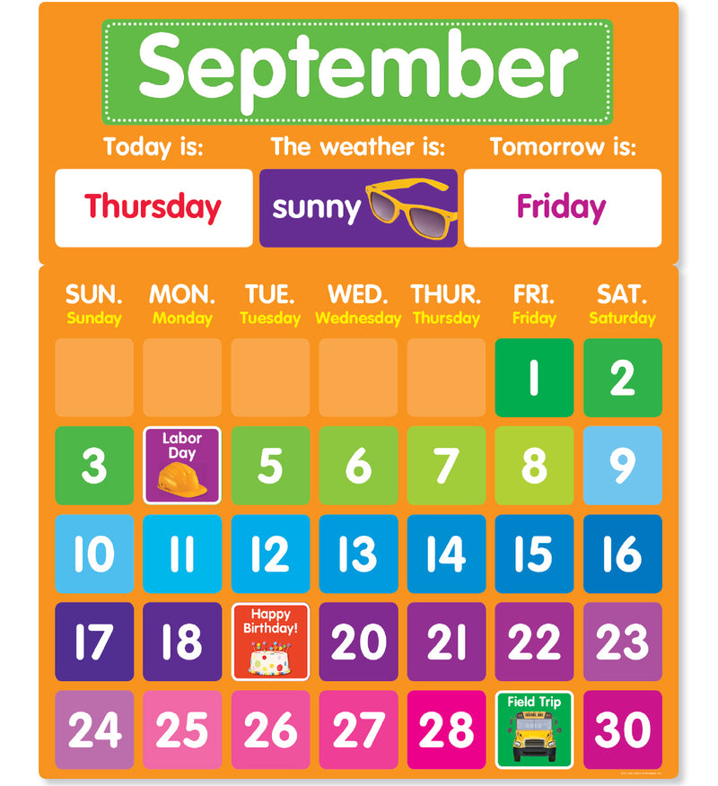 Color Your Classroom Calendar Bulletin Board