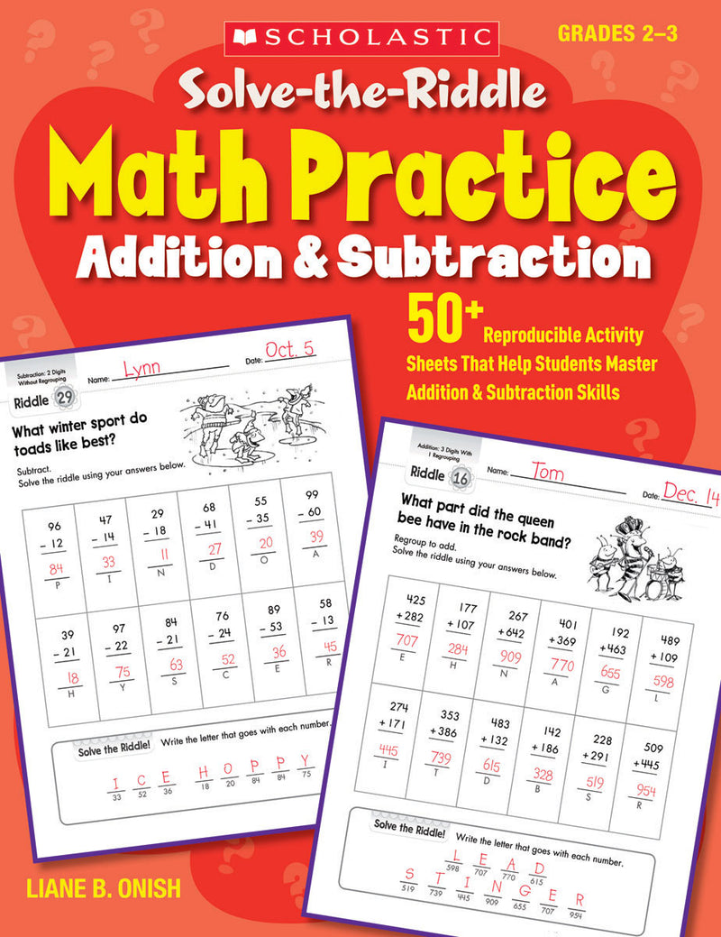 Solve-the-Riddle Math Practice: Addition & Subtraction