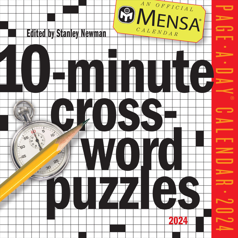 Mensa® 10-Minute Crossword Puzzles Page-A-Day Calendar 2024