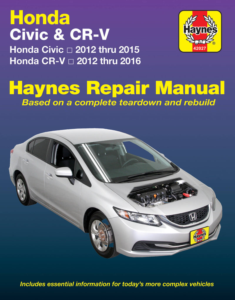 Honda Civic 2012 thru 2015 & CR-V 2012 thru 2016 Haynes Repair Manual