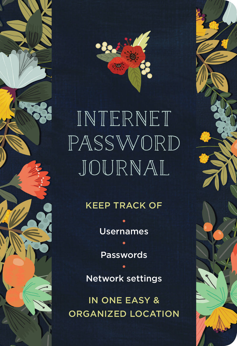 Internet Password Journal - Modern Floral