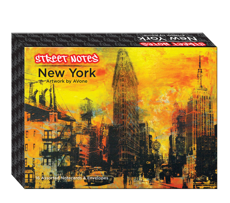 Street Notes-New York Artwork by AVone (Note Cards)