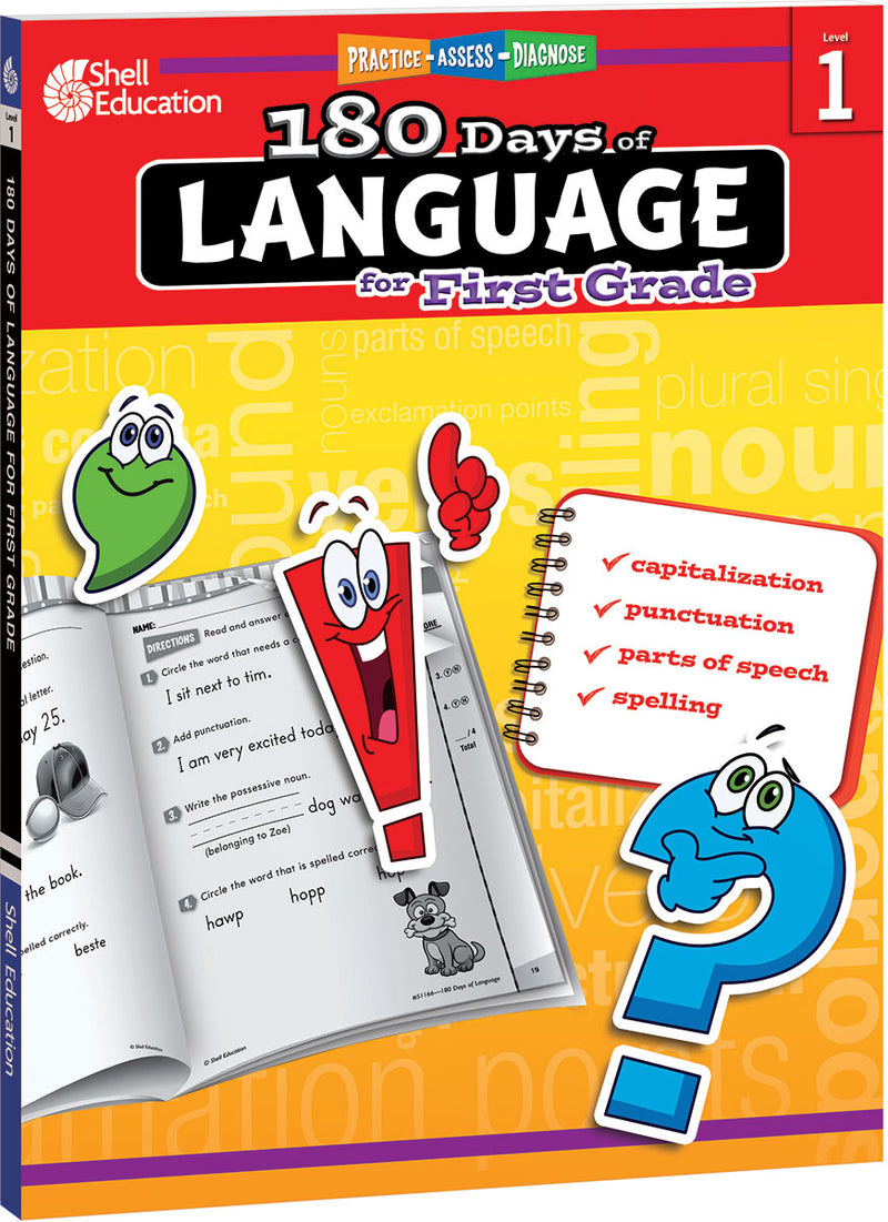 180 Days: Language for First Grade: Practice, Assess, Diagnose