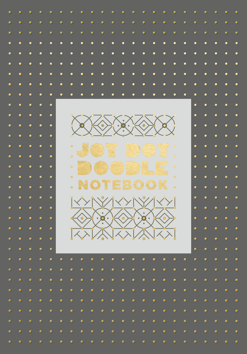 Jot Dot Doodle Notebook Gray & Gold