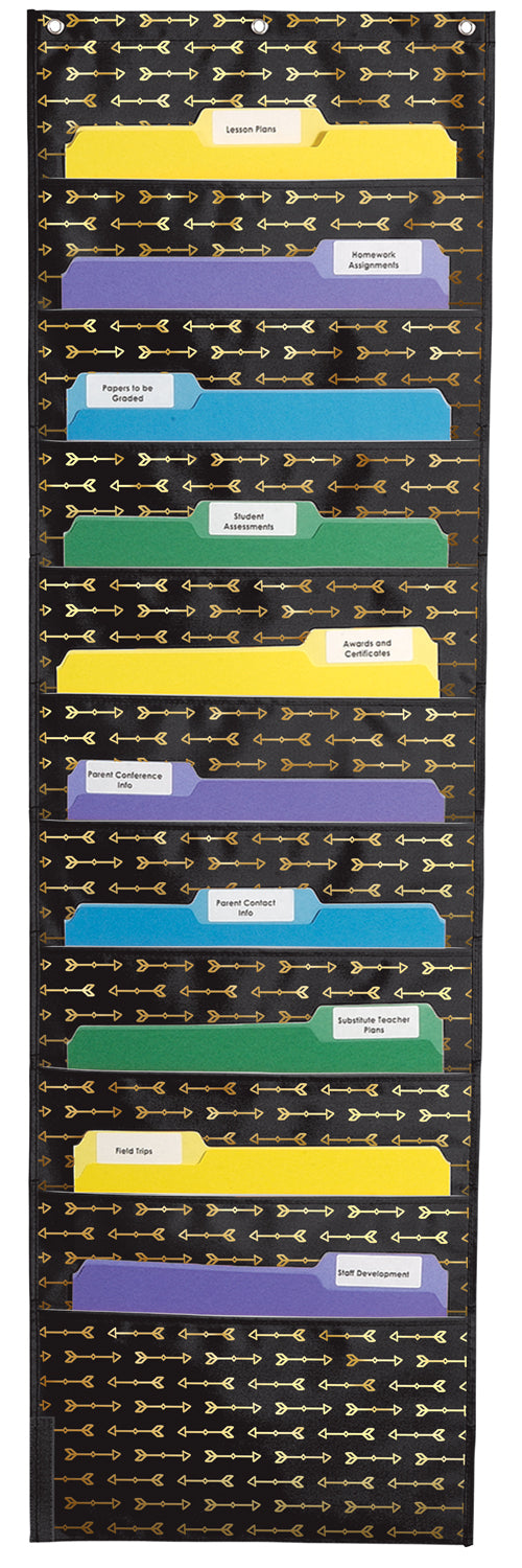Storage: Gold Arrows Pocket Chart: Winter 2015 - Digital