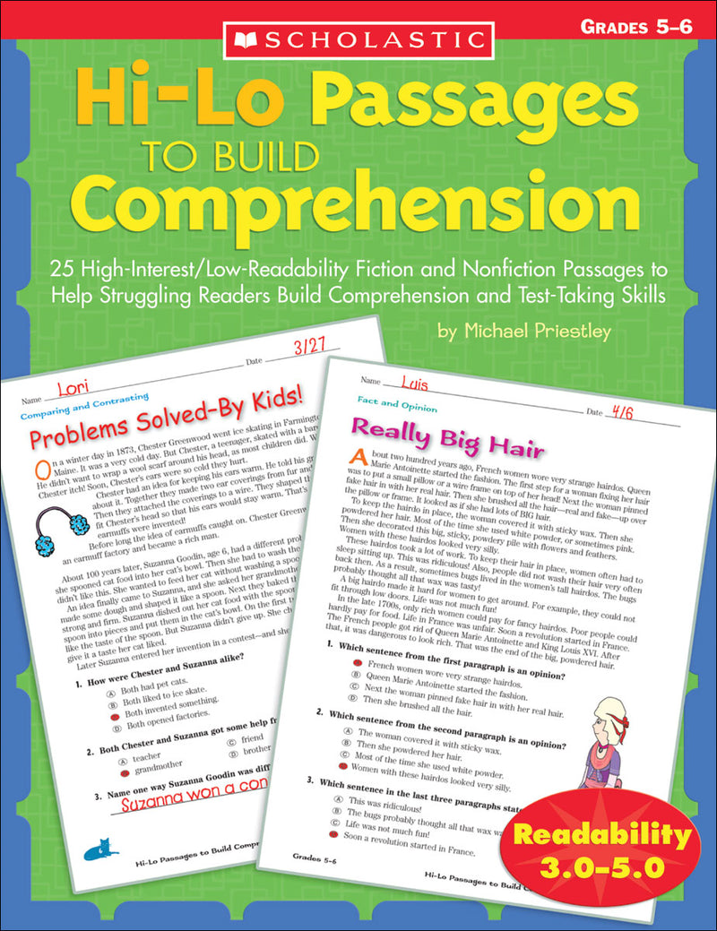 Hi-Lo Passages to Build Comprehension: Grades 5?6