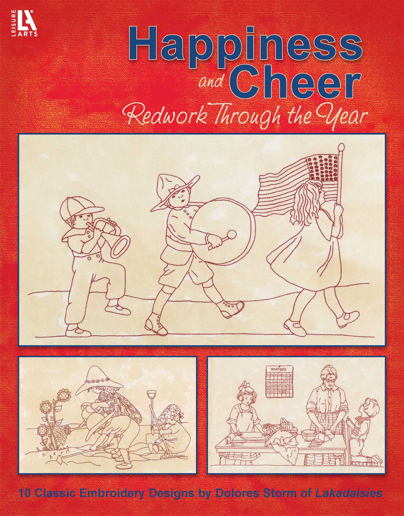 Happiness and Cheer Redwork Through the Year