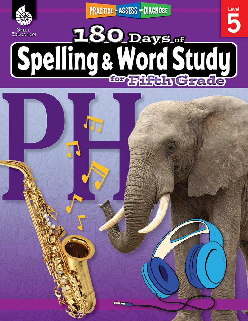 180 Days: Spelling and Word Study for Fifth Grade: Practice, Assess, Diagnose