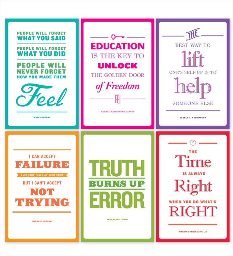 Inspirational African American Quotes Poster Set Bulletin Board