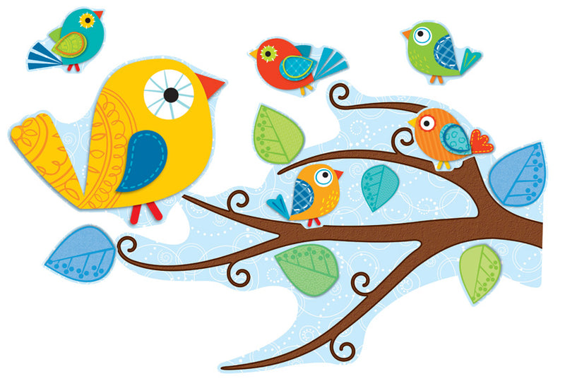 Boho Birds Bulletin Board Set