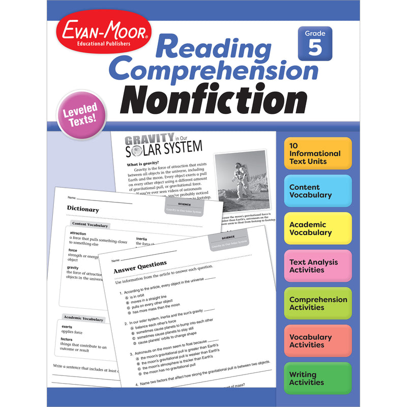 Reading Comprehension, Nonfiction, Grade 5