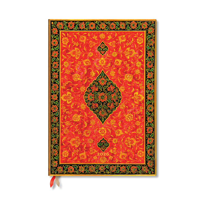 Paperblanks | 2026 Layla | Persian Poetry | 12-Month Planner | Grande | Vertical | Elastic Band | 160 Pg | 100 GSM