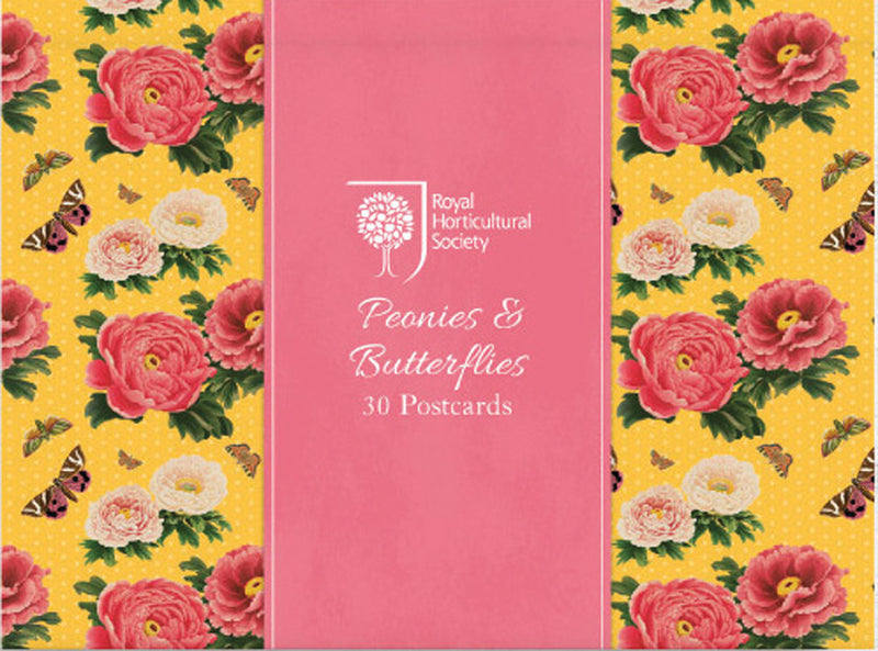 RHS Peonies and Butterflies Postcards