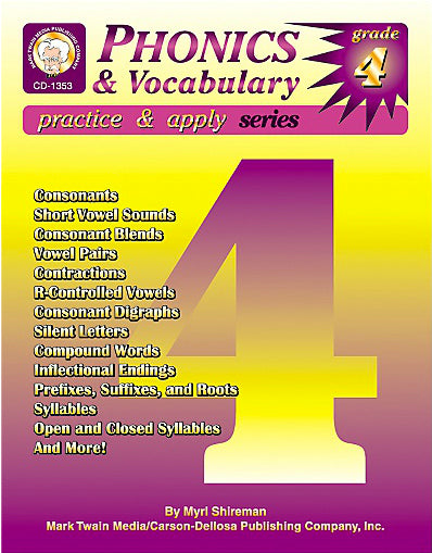 Phonics & Vocabulary Skills, Grade 4