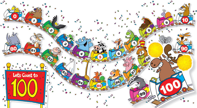 1 to 100 Roller Coaster Bulletin Board