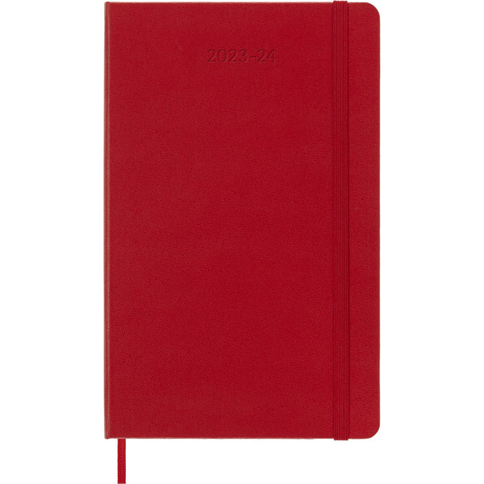 Moleskine 2023-2024 Weekly Planner, 18M, Large, Scarlet Red, Hard Cover (5 x 8.25)