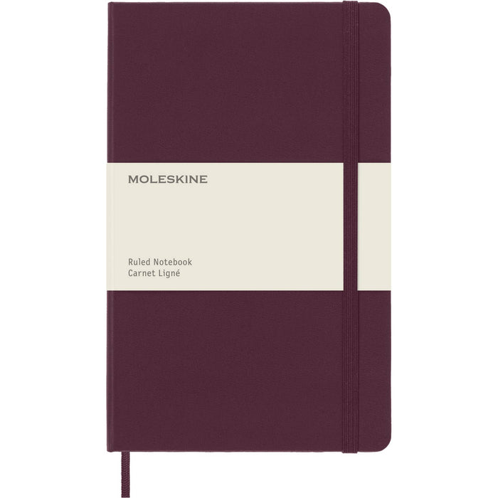 Moleskine Classic Notebook, Large, Ruled, Burgundy Red, Hard Cover (5 x 8.25)