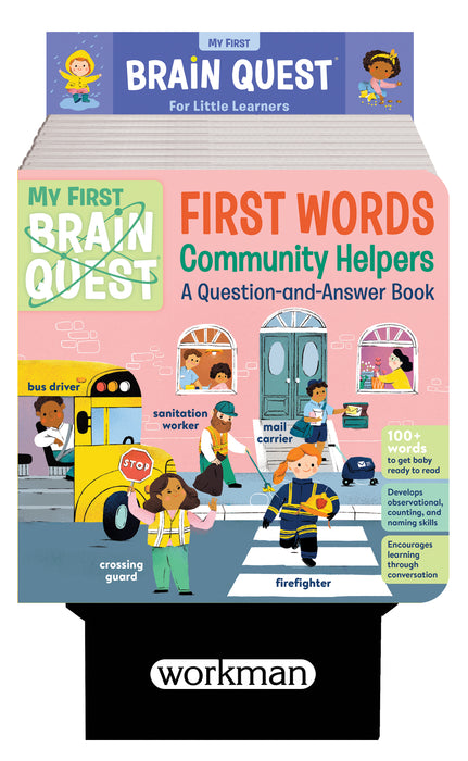 My First Brain Quest First Words: Community Helpers 8-cc Counter Display