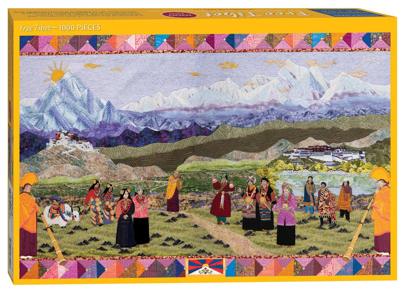 Free Tibet Quilt Jigsaw Puzzle for Adults by Meri Henriques Vahl