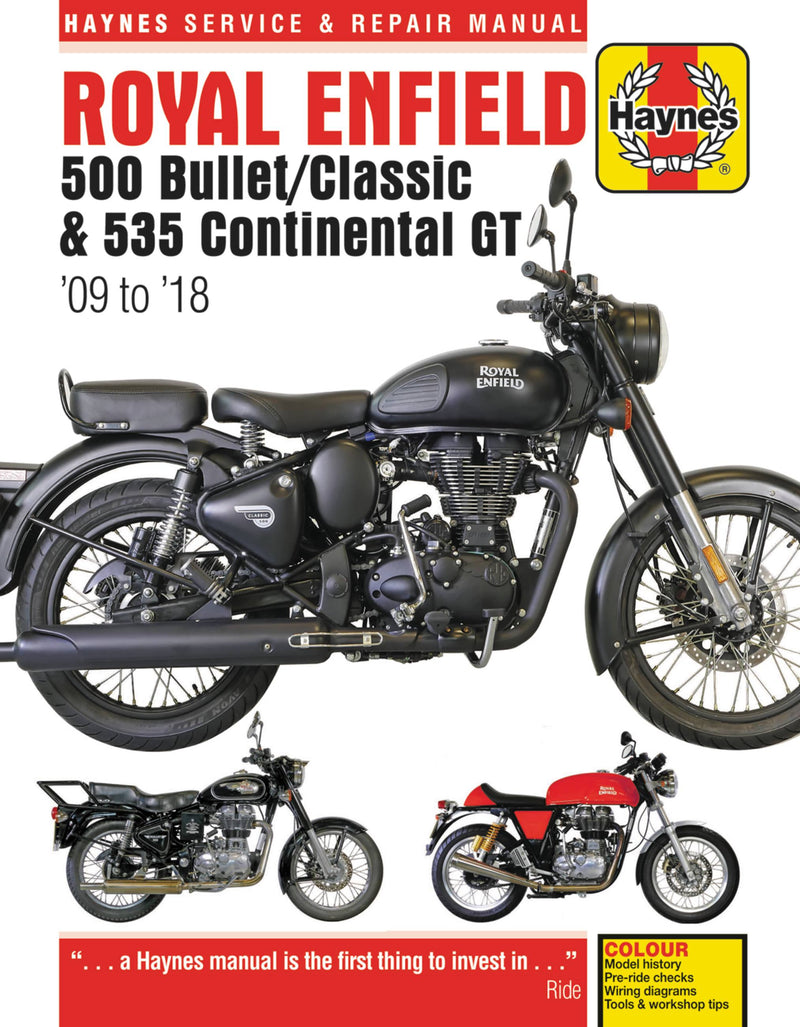 Royal Enfield 500 Bullet / Classic & 535 Continental GT Haynes Service & Repair Manual