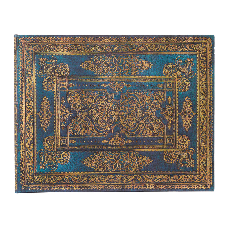 Blue Luxe Guest Book Unlined Hardcover Guest Book, 144pg, 120GSM by Paperblanks (Luxe Design)