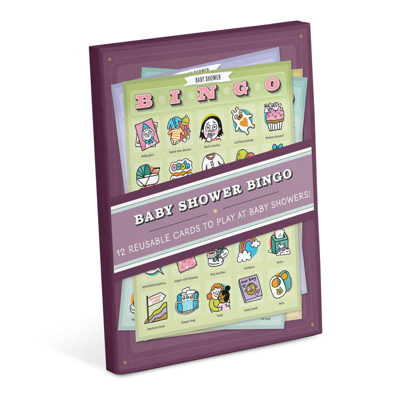 Baby Shower Bingo, 12 Reusable Cards for Baby Showers