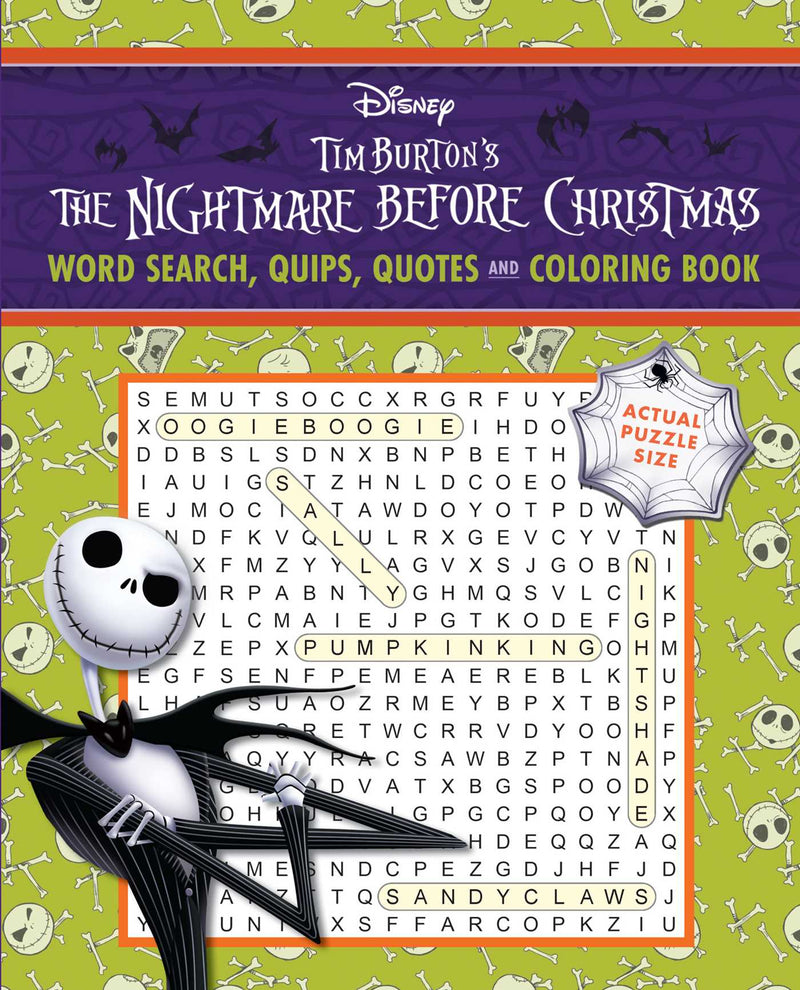 Disney Tim Burton’s The Nightmare Before Christmas Word Search, Quips, Quotes and Coloring Book