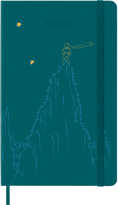 Moleskine Limited Edition 2023 Weekly Notebook Planner Petit Prince, 18M, Large, Mountain, Hard Cover (5 x 8.25)